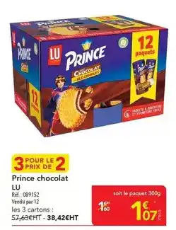 METRO Lu - prince chocolat offre
