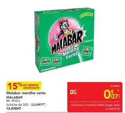 METRO Malabar - malbar menthe verte offre