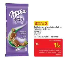 METRO Milka - tablette de chocolat au lait et noisettes entières offre
