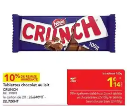 METRO Nestlé - tablettes chocolat au lait offre