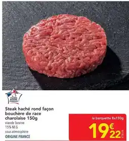 METRO Steak haché rond façon bouchere de race charolaise offre