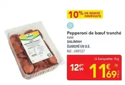 METRO Salimah - pepperoni de bœuf tranché offre