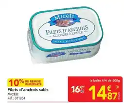 METRO Micéli - filets d'anchois salés offre