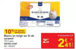 METRO Metro - blancs en neige sur lit de caramel offre
