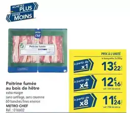 METRO Chef - poitrine fumée au bois de hêtre offre