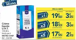 METRO Metro - crème liquide u.h.t offre