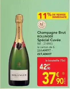 METRO Bollinger - champagne brut spécial cuvée offre
