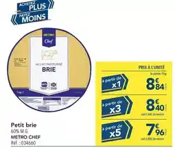 METRO Metro - petit brie offre