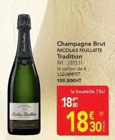 METRO Nicolas feuillatte - champagne brut offre