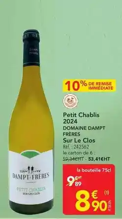 METRO Petit chablis 2024 offre