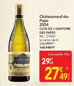 METRO Châteauneuf-du- pape 2024 offre