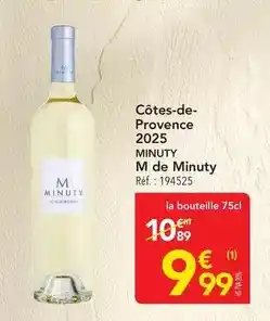 METRO Cotes-de- provence 2025 m de minuty offre