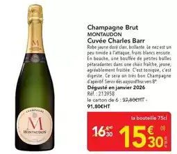 METRO Champagne brut cuvée charles bar offre
