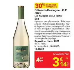 METRO Bien - côtes-de-gascogne i.g.p. 2025 les amours de la reine sec offre
