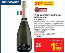 METRO Metro - vino spumante extra dry millesimato offre