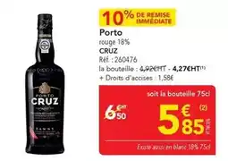 METRO Porto cruz - porto rouge 18% offre