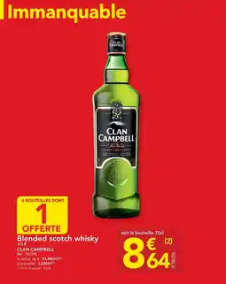 METRO Clan campbell - blended scotch whisky offre