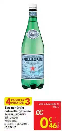 METRO San pellegrino - eau mierale naturelle gazeuse offre
