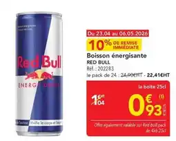 METRO Red bull - boisson énergisante offre