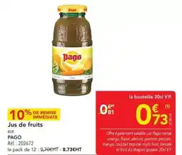 METRO Pago - jus de fruits offre