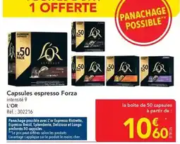 METRO L'or - capsules espresso forza offre