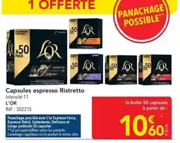 METRO L'or - capsules espresso ristretto offre