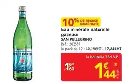 METRO San pellegrino - eau minérale naturelle gazeuse offre