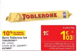 METRO Toblerone - barre lait offre