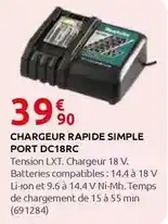 Rural Master Chargeur rapide simple port dc18rc offre