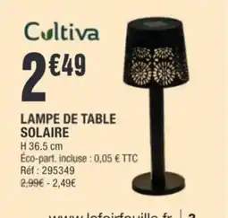 La Foir'Fouille Lampe de table solaire offre