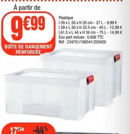 La Foir'Fouille Boîte de rangement renforcée offre