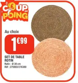 La Foir'Fouille Set de table rotin offre