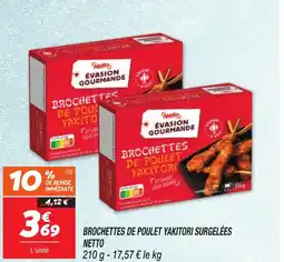 Netto NETTO Brochettes de poulet yakitori surgelées offre