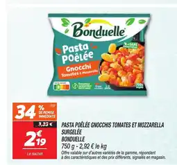 Netto BONDUELLE Pasta poêlée gnocchis tomates et mozzarella surgelée offre