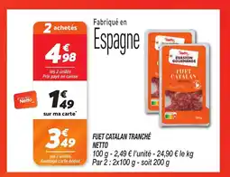 Netto NETTO Fuet catalan tranché offre