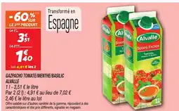 Netto ALVALLE Gazpacho tomate/menthe/basilic offre