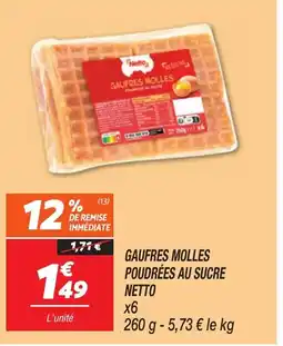 Netto NETTO Gaufres molles poudrées au sucre offre