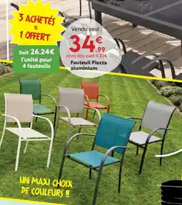 Maxi Bazar Fauteuil Piazza aluminium offre