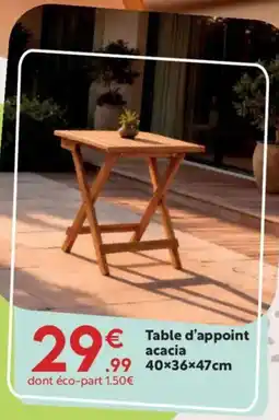 Maxi Bazar Table d'appoint acacia 40×36×47cm offre