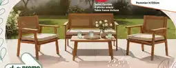 Maxi Bazar Salon Condao 4 places acacia Table basse incluse offre