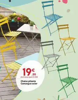 Maxi Bazar Chaise pliante Camargue acier offre