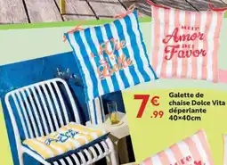 Maxi Bazar Galette de chaise Dolce Vita déperlante offre