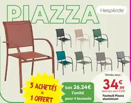 Maxi Bazar Fauteuil Piazza aluminium offre