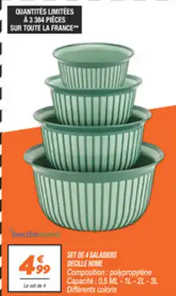 Netto SET DE 4 SALADIERS DECILLE HOME offre
