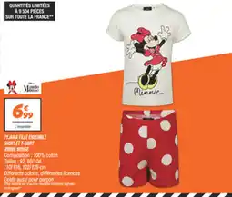 Netto PYJAMA FILLE ENSEMBLE SHORT ET T-SHIRT MINNIE MOUSE offre