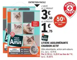 E.Leclerc Brico Litière agglomérante charbon actif offre