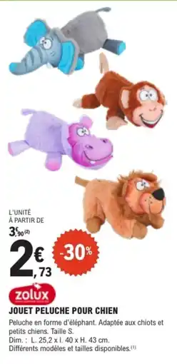 E.Leclerc Brico Zolux jouet peluche pour chien offre