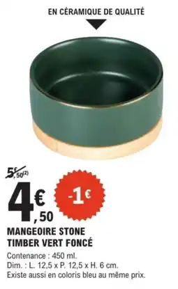 E.Leclerc Brico Mangeoire stone timber vert foncé offre