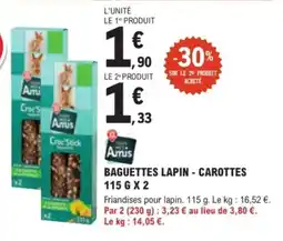 E.Leclerc Brico Baguettes lapin carottes offre