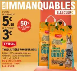 E.Leclerc Brico Tyrol litière rongeur bois offre